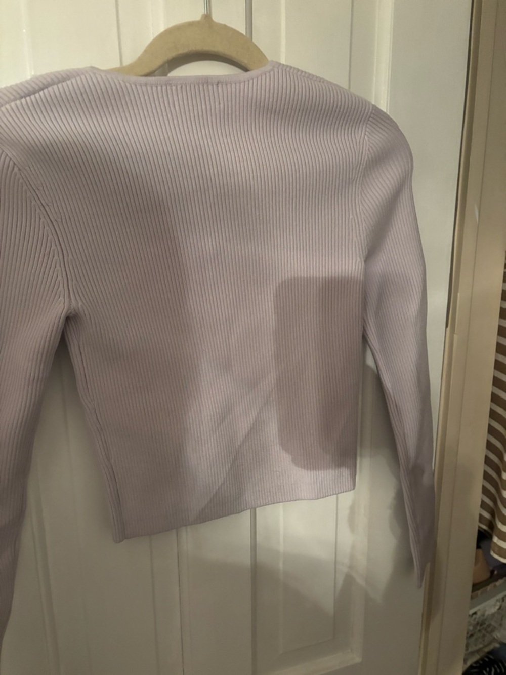 Open Edit Lavender Ribbed Square Neck Top - Picture 3 of 3